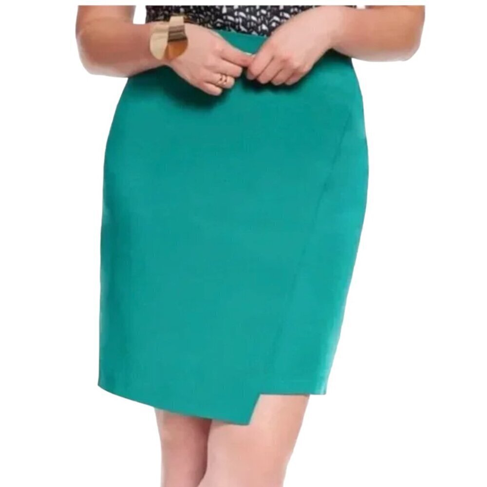 Eloquii Asymmetrical Skirt in Teal